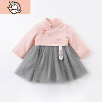 HUAYANGTU童装汉服女童连衣裙加绒儿童裙子新款冬季宝宝公主裙洋气裙子童