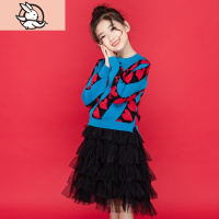 HUAYANGTU女童连衣裙套装裙2020秋装新款韩版洋气中大童儿童裙子公主裙冬裙裙子童