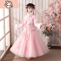 HUAYANGTU女童汉服加厚连衣裙加绒秋冬裙子洋气2020新款女孩拜年服儿童冬装裙子童