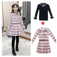 HUAYANGTU女童秋冬连衣裙网红裙子儿童爆款洋气童装女孩新年公主冬裙春秋女裙子童