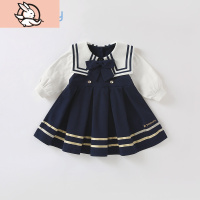 HUAYANGTU女童学院风连衣裙1-3婴儿公主裙春秋小儿童春装4两岁宝宝春季裙子裙子童