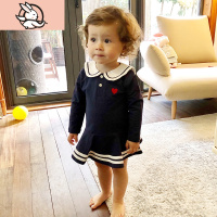 HUAYANGTU麦奇熊 1/2/3岁女童连衣裙小童韩版裙子宝宝婴幼儿娃娃裙公主裙秋裙子童