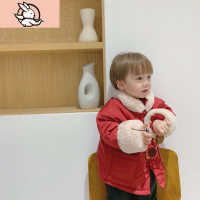 HUAYANGTU儿童2020冬季新款童装年货款夹棉男女童唐装旗袍裙子兄妹姐弟装潮裙子童