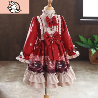 HUAYANGTU女童连衣裙春装洋气儿童裙子萝莉装宫廷风礼服春秋款洛丽塔公主裙裙子童