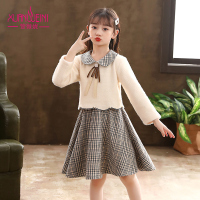 HUAYANGTU女童连衣裙秋冬加绒过年裙子中大童儿童公主裙加厚女孩春秋装冬裙裙子童