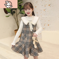HUAYANGTU女童秋冬连衣裙冬装2020新款儿童裙子冬款冬裙女孩套装洋气公主裙裙子童