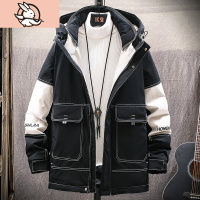 HUAYANGTU12初中学生冬季加厚外套16青少年羽绒棉服男孩15岁棉袄13大童棉衣棉服童