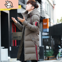 HUAYANGTU冬季14岁初中学生中长款棉衣13男孩15大童帅气加厚外套16高中棉袄棉服童