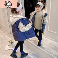 HUAYANGTU女童冬季棉袄2020新款洋气加厚棉衣儿童加棉假两件时髦棉服派克服棉服童