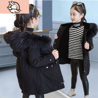 HUAYANGTU女孩外套7派克服加厚9女童风衣夹克十岁大童10加绒棉衣秋冬装女装棉服童