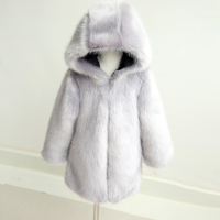 HUAYANGTU2020新款儿童外套冬季男童女童棉衣加厚中长款小大童宝宝皮草大衣棉服童