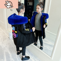 HUAYANGTU10女童派克服2020年冬季加绒棉衣洋气中大童12岁羽绒棉服外套冬装棉服童