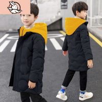 HUAYANGTU男童棉衣2020新款冬装儿童羽绒棉服洋气大童中长款袄男孩外套潮童棉服童