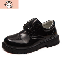 HUAYANGTU男童皮鞋黑色春秋小男孩主持人单鞋中大童花童礼服鞋演出韩版表演皮鞋童