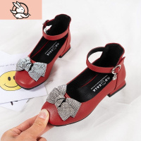 HUAYANGTU儿童的高跟鞋女童鞋子公主鞋2020新款韩版软底皮鞋中大童单鞋皮鞋童