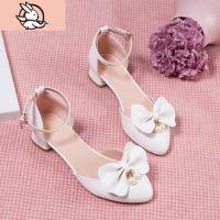 HUAYANGTU儿童白色皮鞋2020春秋小女孩高跟鞋公主演讲比赛主持演出女童单鞋皮鞋童