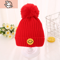 HUAYANGTU儿童帽子秋冬季男女宝宝加绒加厚可爱韩版针织帽小孩保暖护耳潮帽帽子童