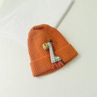 HUAYANGTU儿童帽子长颈鹿竖条纹针织帽男女宝宝秋冬保暖韩版可爱休闲毛线帽帽子童