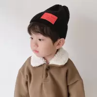 HUAYANGTU儿童帽子冬韩版宝宝加厚毛线帽男童时尚新款保暖针织帽女童套头帽帽子童