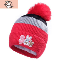 HUAYANGTU婴儿儿童毛线帽韩版宝宝秋冬帽子针织加厚保暖可爱男童女童护耳帽帽子童