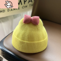 HUAYANGTU男女宝宝帽子秋冬季毛线帽韩版可爱蝴蝶结婴儿帽1-3岁2儿童帽针织帽子童