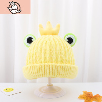 HUAYANGTU婴儿帽子秋冬男女宝宝可爱超萌冬季儿童毛线帽子加厚针织帽护耳潮帽子童