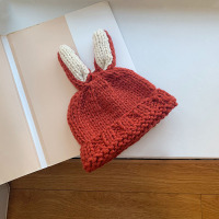 HUAYANGTU宝宝帽子秋冬女童帽子时尚潮帽儿童帽子男 潮韩版针织毛线套头帽帽子童