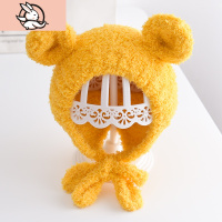 HUAYANGTU韩版婴儿帽子秋冬季宝宝婴幼儿男女童毛绒线护耳帽儿童冬天加厚潮帽子童