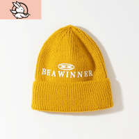 HUAYANGTU童装印花儿童毛线帽2020新冬装洋气针织男童字母中大童帽子潮帽子童