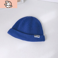HUAYANGTU宝宝帽子秋冬男童潮儿童毛线帽子韩国薄款针织套头帽帅气潮流个性帽子童