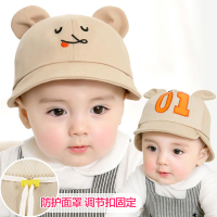 HUAYANGTU婴儿隔离防护面部罩宝宝帽子春秋冬季婴幼儿童鸭舌帽薄款防护飞沫帽子童