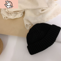 HUAYANGTU韩国儿童帽子秋冬女童毛线帽宝宝针织帽男童瓜皮帽保暖护耳帽潮牌帽子童