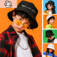 HUAYANGTU儿童街舞嘻哈帽子男童渔夫帽女童帽子男孩韩版遮阳潮秋冬女孩时尚帽子童