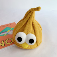 HUAYANGTU婴儿帽子秋冬宝宝毛线帽可爱大眼睛男女童尖尖帽儿童保暖护耳帽潮帽子童