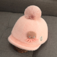 HUAYANGTU女宝宝帽子秋冬季婴儿鸭舌帽女童可爱超萌公主婴幼儿童冬天冬款潮帽子童