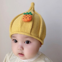 HUAYANGTU宝宝帽子秋冬西瓜帽可爱超萌婴儿帽女儿童毛线帽网红婴幼儿帽冬季帽子童