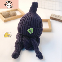 HUAYANGTU儿童帽子冬季围巾一体帽男童可爱超萌加绒保暖婴儿毛线帽宝宝韩版帽子童