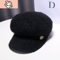 HUAYANGTU新款毛绒帽子女秋冬百搭八角帽英伦复古报童帽冬季女士马海毛保暖帽子童