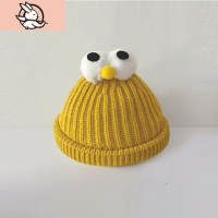 HUAYANGTU儿童帽子秋冬加绒保暖瓜皮帽韩国男宝宝超萌可爱卡通针织毛线帽潮帽子童