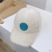 HUAYANGTU儿童保暖鸭舌帽秋冬男女童百搭毛绒帽子韩版素色棒球帽宝宝棒球帽帽子童