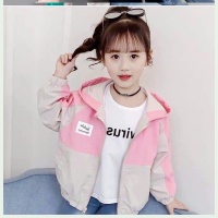 HUAYANGTU女童外套2019新款秋装小学生版中大童洋气春秋童装百搭儿童风衣风衣童