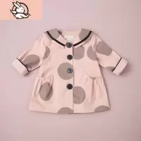 HUAYANGTU木本尚童装品牌折扣]女童风衣外套春秋款宝宝学院风中小童风衣童