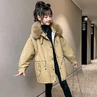 HUAYANGTU女童外套秋冬2020新款韩版儿童派克服洋气女孩加绒加厚风衣冬装潮风衣童