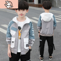 HUAYANGTU童装男童外套春装2021儿童洋气上衣潮中大童休闲男孩春秋风衣夹克风衣童