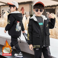 HUAYANGTU男童加绒加厚外套2020新款秋冬装儿童男孩洋气中大童6风衣7潮8岁9风衣童