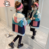 HUAYANGTU低价]女童加绒外套秋冬装2020新款洋气儿童装夹棉风衣加厚风衣童