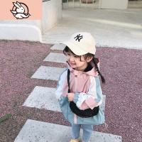 HUAYANGTU女童风衣秋装防风衣春秋款儿童冲锋衣小童女宝宝外套秋季洋气时尚风衣童