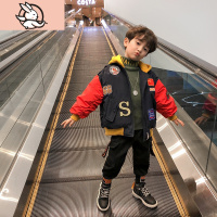 HUAYANGTU童装男童外套秋冬款2020新款羽绒棉服洋气儿童冬装加厚风衣韩版潮风衣童