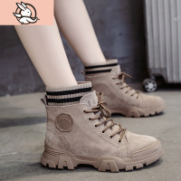 HUAYANGTU女童马丁靴春秋款单靴英伦风儿童短靴子中大童鞋加绒女孩秋冬鞋潮运动休闲鞋