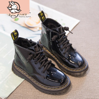 HUAYANGTU女童皮马丁靴2020年秋季新款男童鞋子短靴儿童秋冬款加绒二棉鞋运动休闲鞋